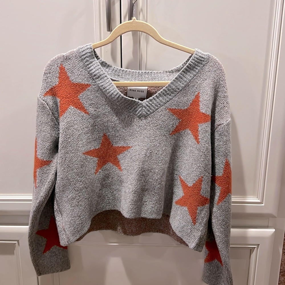 Pink Rose super soft sweater. Very slightly cropped